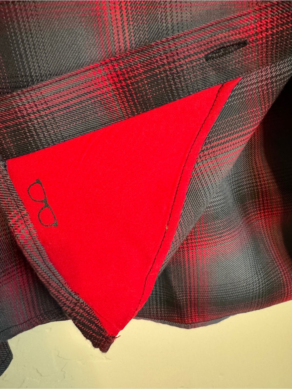 DIXXON Women’s THE CHIEF Red and Gray Plaid Button-Down Shirt - Picture 6 of 8